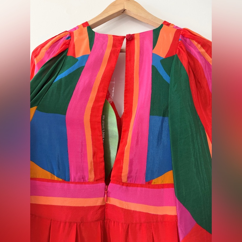 FARM Rio Colorful Leaves Midi Dress XS - Picture 11 of 15